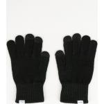 Schwarze Elegante TITUS Touchscreen-Handschuhe aus Acryl für Damen Größe XL 
