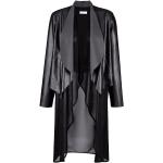 Reduzierte Schwarze Unifarbene Alba Moda Wasserfall-Ausschnitt Longblazer aus Chiffon für Damen Größe XS 