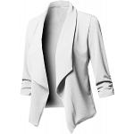 Weiße Unifarbene Business Atmungsaktive Mini Damencardigans Größe L für den für den Herbst 