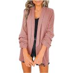 Pinke Oversize Boyfriend-Blazer aus Baumwolle für Damen Größe XL Große Größen für den für den Sommer 
