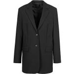 Schwarze Jadicted Boyfriend-Blazer mit Knopf aus Polyester für Damen Größe M für den für den Winter 