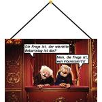 Blechschild 20x30cm gewölbt mit Kordel Waldorf Statler Muppet Show Geburtstag Deko Geschenk Schild Tin Sign