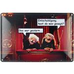 Blechschild 20x30cm gewölbt Waldorf Statler Muppet Show Hast Du was Deko Geschenk Schild