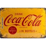 Gelbe Nostalgic Art Coca Cola Blechschilder 20x30 