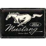 Retro Nostalgic Art Ford Mustang Blechschilder mit Pferdemotiv aus Stahl 20x30 