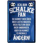 Blaue Retro Schalke 04 Blechschilder glänzend 