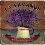 Lavendelfarbene Zeitzone Blechschilder mit Lavendel-Motiv 