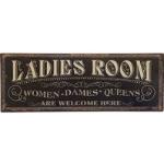 Blechschild LADIES ROOM Schild Toilette Damen Vintage Nostalgie 36x13cm