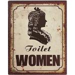 Blechschild WOMEN Toilettenschild Barock Damentoil