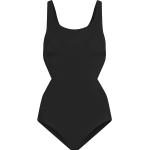 Schwarze Bleed Nachhaltige Damenbadeanzüge mit Cutwork Größe S 
