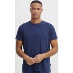 Reduzierte Blaue Casual Kurzärmelige Blend Rundhals-Ausschnitt T-Shirts aus Jersey für Herren Größe L 