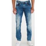 Blaue Unifarbene Blend Straight Leg Jeans aus Denim für Herren Größe M Weite 30, Länge 32 