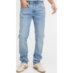 Blaue Unifarbene Blend Straight Leg Jeans aus Denim für Herren Weite 30, Länge 30 