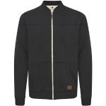 Reduzierte Schwarze Mini Stehkragen College-Jacken mit Reißverschluss aus Baumwollmischung für Herren Größe L für den für den Herbst 