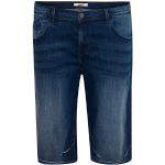 Dunkelblaue Bestickte Slim Fit Jeans mit Reißverschluss aus Denim für Herren Größe 5 XL für den für den Sommer 