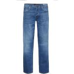 Reduzierte Blaue Blend Slim Fit Jeans Metallic mit Reißverschluss aus Baumwollmischung für Herren Weite 29 