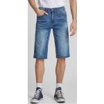 Dunkelblaue Blend Jeans-Shorts mit Reißverschluss aus Baumwolle für Herren Größe L für den für den Sommer 