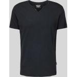 Schwarze Blend Noos V-Ausschnitt T-Shirts aus Baumwolle für Herren Größe M 