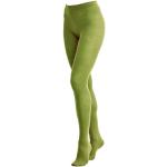 Grüne Bio Nachhaltige Blickdichte Strumpfhosen aus Baumwolle für Damen Größe 39 für den für den Winter 