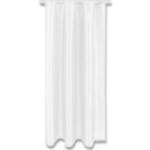 Weiße Unifarbene Gardinen mit Kräuselband aus Textil blickdicht 
