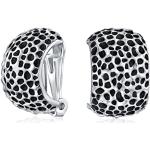 Silberne Animal-Print Bling Jewelry Perlenohrringe mit Leopard-Motiv matt aus Messing für Damen zum Muttertag 