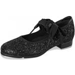 Bloch 351G Black Glitter Tap Shoes LH 13s