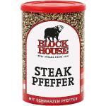 Block House Steak Pfeffer, Gewürzmischung für Steaks in Restaurantqualität auch für Marinaden geeignet, 200g Dose mit Streuaufsatz