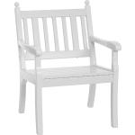 Weiße BLOME 2-Sitzer-Gartenbänke aus Kunststoff UV-beständig Breite 50-100cm, Höhe 0-50cm, Tiefe 50-100cm 
