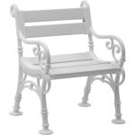 Weiße 2-Sitzer-Gartenbänke aus Kunststoff UV-beständig Breite 50-100cm, Höhe 0-50cm, Tiefe 50-100cm 1 Person 