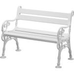 Weiße BLOME 3-Sitzer Gartenbänke aus Kunststoff UV-beständig Breite 150-200cm, Höhe 0-50cm, Tiefe 50-100cm 3 Personen 