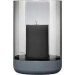 Glas 20 cm Blomus Nero Windlicht Kerzenhalter Dekoration Kerzenständer Stahl 