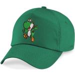 Grüne Bestickte Sportliche Super Mario Yoshi Snapback-Caps mit Klettverschluss aus Baumwolle für Herren Einheitsgröße 