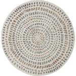 Graue Bloomingville Runde Runde Teppiche 120 cm aus Textil 