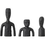 Schwarze Antike Bloomingville Skulpturen & Dekofiguren aus Metall 3-teilig 