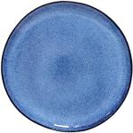 Reduzierte Blaue Moderne Bloomingville Sandrine Runde Dessertteller 22 cm aus Keramik mikrowellengeeignet 