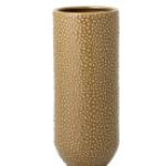 Bloomingville Vase mit Noppen Bodenvase Steingut Gelb