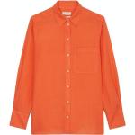 Orange Business Langärmelige Marc O'Polo Kentkragen Shirts mit Tasche aus Leinen für Damen Größe S für den für den Sommer 