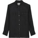 Schwarze Business Langärmelige Marc O'Polo Kentkragen Shirts mit Tasche aus Leinen für Damen Größe S für den für den Sommer 