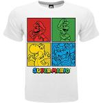 Weiße Super Mario Kinder T-Shirts aus Baumwolle für Jungen 