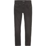 Schwarze Straight Leg Jeans für Kinder mit Reißverschluss aus Denim Größe 152 