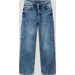 Blaue Blue Effect 5-Pocket Jeans für Kinder mit Reißverschluss aus Baumwolle für Jungen Größe 176 