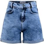 Reduzierte Blaue Blue Effect Jeans Shorts für Kinder mit Reißverschluss aus Baumwolle für Mädchen Größe 134 