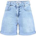 Reduzierte Blaue Blue Effect Jeans Shorts für Kinder mit Reißverschluss aus Baumwolle für Mädchen Größe 134 