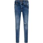 Reduzierte Blaue Blue Effect Skinny Jeans für Kinder mit Reißverschluss aus Baumwolle für Jungen Größe 152 