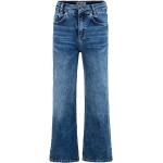 Reduzierte Blaue Blue Effect Straight Leg Jeans für Kinder mit Reißverschluss aus Baumwolle für Mädchen Größe 140 