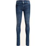 Blaue Blue Effect Skinny Jeans für Kinder mit Reißverschluss aus Denim Größe 158 