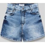 Blaue Blue Effect Jeans Shorts für Kinder mit Reißverschluss aus Denim für Mädchen Größe 146 
