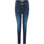 Dunkelblaue Blue Effect Skinny Jeans für Kinder mit Knopf aus Denim für Mädchen Größe 170 