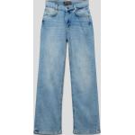 Hellblaue Blue Effect Slim Jeans für Kinder mit Reißverschluss aus Baumwollmischung für Jungen Größe 152 