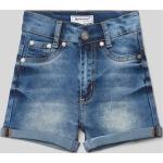 Blaue Blue Effect Jeans Shorts für Kinder aus Baumwollmischung für Mädchen Größe 146 